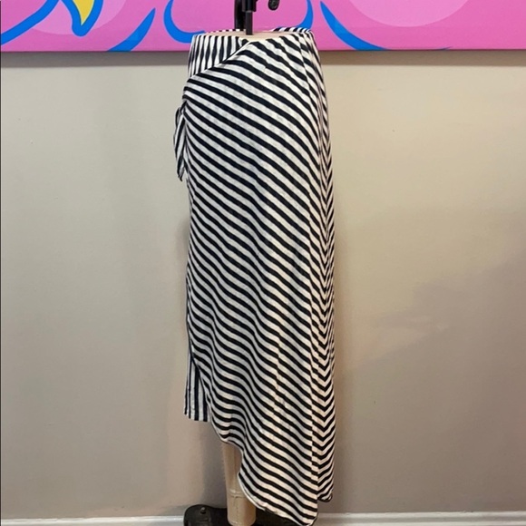 Splendid x Margherita Black White Linen Striped Skirt - Picture 9 of 12
